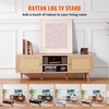 image:imageVEVOR Rattan Mid Century Modern TV Stand Boho TV Console for 55 inch TV WhiteOak
