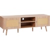 image:imageVEVOR Rattan Mid Century Modern TV Stand Boho TV Console for 55 inch TV WhiteOak