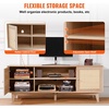 image:imageVEVOR Rattan Mid Century Modern TV Stand Boho TV Console for 55 inch TV WhiteOak