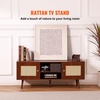 image:imageVEVOR Rattan Mid Century Modern TV Stand Boho TV Console for 55 inch TV WhiteWalnut