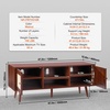 image:imageVEVOR Rattan Mid Century Modern TV Stand Boho TV Console for 55 inch TV WhiteWalnut