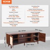 image:imageVEVOR Rattan Mid Century Modern TV Stand Boho TV Console for 55 inch TV WhiteWalnut