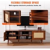 image:imageVEVOR Rattan Mid Century Modern TV Stand Boho TV Console for 55 inch TV WhiteWalnut