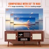 image:imageVEVOR Rattan Mid Century Modern TV Stand Boho TV Console for 55 inch TV WhiteWalnut