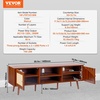 image:imageVEVOR Rattan Mid Century Modern TV Stand Boho TV Console for 55 inch TV WhiteWalnut
