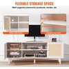 image:imageVEVOR Rattan Mid Century Modern TV Stand Boho TV Console for 55 inch TV WhiteWhite