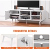 image:imageVEVOR Rattan Mid Century Modern TV Stand Boho TV Console for 55 inch TV WhiteWhite