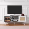 image:imageVEVOR Rattan Mid Century Modern TV Stand Boho TV Console for 55 inch TV WhiteWhite