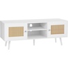 image:imageVEVOR Rattan Mid Century Modern TV Stand Boho TV Console for 55 inch TV WhiteWhite
