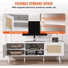image:imageVEVOR Rattan Mid Century Modern TV Stand Boho TV Console for 55 inch TV WhiteWhite
