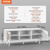 image:imageVEVOR Rattan Mid Century Modern TV Stand Boho TV Console for 55 inch TV WhiteWhite
