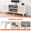 image:imageVEVOR Rattan Mid Century Modern TV Stand Boho TV Console for 55 inch TV WhiteWhite