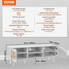 image:imageVEVOR Rattan Mid Century Modern TV Stand Boho TV Console for 55 inch TV WhiteWhite