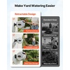 image:imageVEVOR Retractable Hose Reel 100 ft x 12 inch Garden Water Hose Reel with 9Pattern Nozzle 180 Swivel Bracket WallMounted Automatic Rewind Lock at Any Length with Slow Return System65 ft