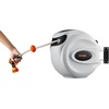 image:imageVEVOR Retractable Hose Reel 100 ft x 12 inch Garden Water Hose Reel with 9Pattern Nozzle 180 Swivel Bracket WallMounted Automatic Rewind Lock at Any Length with Slow Return System130 ft