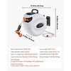 image:imageVEVOR Retractable Hose Reel 100 ft x 12 inch Garden Water Hose Reel with 9Pattern Nozzle 180 Swivel Bracket WallMounted Automatic Rewind Lock at Any Length with Slow Return System65 ft