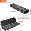 image:imageVEVOR Rifle Case Rifle Hard Case with 4 Layers Fullyprotective Foams Lockable Hard Gun Case with Wheels IP67 Waterproof amp Crushproof for Rifles or ShotgunsBlack