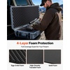 image:imageVEVOR Rifle Case Rifle Hard Case with 4 Layers Fullyprotective Foams Lockable Hard Gun Case with Wheels IP67 Waterproof amp Crushproof for Rifles or ShotgunsGrey