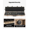 image:imageVEVOR Rifle Case Rifle Hard Case with 4 Layers Fullyprotective Foams Lockable Hard Gun Case with Wheels IP67 Waterproof amp Crushproof for Rifles or ShotgunsKhaki