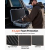 image:imageVEVOR Rifle Case Rifle Hard Case with 4 Layers Fullyprotective Foams Lockable Hard Gun Case with Wheels IP67 Waterproof amp Crushproof for Rifles or ShotgunsGrey