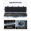 image:imageVEVOR Rifle Case Rifle Hard Case with 4 Layers Fullyprotective Foams Lockable Hard Gun Case with Wheels IP67 Waterproof amp Crushproof for Rifles or ShotgunsGrey