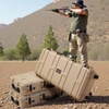 image:imageVEVOR Rifle Case Rifle Hard Case with 4 Layers Fullyprotective Foams Lockable Hard Gun Case with Wheels IP67 Waterproof amp Crushproof for Rifles or ShotgunsKhaki