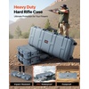 image:imageVEVOR Rifle Case Rifle Hard Case with 4 Layers Fullyprotective Foams Lockable Hard Gun Case with Wheels IP67 Waterproof amp Crushproof for Rifles or ShotgunsGrey