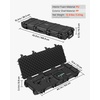 image:imageVEVOR Rifle Case Rifle Hard Case with 4 Layers Fullyprotective Foams Lockable Hard Gun Case with Wheels IP67 Waterproof amp Crushproof for Rifles or ShotgunsBlack