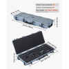 image:imageVEVOR Rifle Case Rifle Hard Case with 4 Layers Fullyprotective Foams Lockable Hard Gun Case with Wheels IP67 Waterproof amp Crushproof for Rifles or ShotgunsGrey