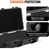image:imageVEVOR Rifle Case Rifle Hard Case with 4 Layers Fullyprotective Foams Lockable Hard Gun Case with Wheels IP67 Waterproof amp Crushproof for Rifles or ShotgunsBlack