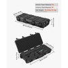 image:imageVEVOR Rifle Case Rifle Hard Case with 4 Layers Fullyprotective Foams Lockable Hard Gun Case with Wheels IP67 Waterproof amp Crushproof for Rifles or ShotgunsBlack