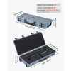 image:imageVEVOR Rifle Case Rifle Hard Case with 4 Layers Fullyprotective Foams Lockable Hard Gun Case with Wheels IP67 Waterproof amp Crushproof for Rifles or ShotgunsGrey