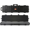 image:imageVEVOR Rifle Case Rifle Hard Case with 4 Layers Fullyprotective Foams Lockable Hard Gun Case with Wheels IP67 Waterproof amp Crushproof for Rifles or ShotgunsBlack
