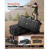 image:imageVEVOR Rifle Case Rifle Hard Case with 4 Layers Fullyprotective Foams Lockable Hard Gun Case with Wheels IP67 Waterproof amp Crushproof for Rifles or ShotgunsBlack
