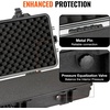 image:imageVEVOR Rifle Case Rifle Hard Case with 4 Layers Fullyprotective Foams Lockable Hard Gun Case with Wheels IP67 Waterproof amp Crushproof for Rifles or ShotgunsBlack
