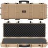 image:imageVEVOR Rifle Case Rifle Hard Case with 4 Layers Fullyprotective Foams Lockable Hard Gun Case with Wheels IP67 Waterproof amp Crushproof for Rifles or ShotgunsKhaki