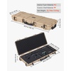 image:imageVEVOR Rifle Case Rifle Hard Case with 4 Layers Fullyprotective Foams Lockable Hard Gun Case with Wheels IP67 Waterproof amp Crushproof for Rifles or ShotgunsKhaki