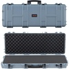 image:imageVEVOR Rifle Case Rifle Hard Case with 4 Layers Fullyprotective Foams Lockable Hard Gun Case with Wheels IP67 Waterproof amp Crushproof for Rifles or ShotgunsGrey
