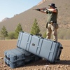image:imageVEVOR Rifle Case Rifle Hard Case with 4 Layers Fullyprotective Foams Lockable Hard Gun Case with Wheels IP67 Waterproof amp Crushproof for Rifles or ShotgunsGrey