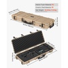 image:imageVEVOR Rifle Case Rifle Hard Case with 4 Layers Fullyprotective Foams Lockable Hard Gun Case with Wheels IP67 Waterproof amp Crushproof for Rifles or ShotgunsKhaki