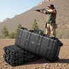 image:imageVEVOR Rifle Case Rifle Hard Case with 4 Layers Fullyprotective Foams Lockable Hard Gun Case with Wheels IP67 Waterproof amp Crushproof for Rifles or ShotgunsBlack