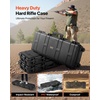 image:imageVEVOR Rifle Case Rifle Hard Case with 4 Layers Fullyprotective Foams Lockable Hard Gun Case with Wheels IP67 Waterproof amp Crushproof for Rifles or ShotgunsBlack