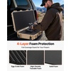 image:imageVEVOR Rifle Case Rifle Hard Case with 4 Layers Fullyprotective Foams Lockable Hard Gun Case with Wheels IP67 Waterproof amp Crushproof for Rifles or ShotgunsKhaki