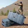image:imageVEVOR Rifle Case Rifle Hard Case with 4 Layers Fullyprotective Foams Lockable Hard Gun Case with Wheels IP67 Waterproof amp Crushproof for Rifles or ShotgunsGrey