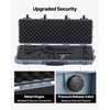 image:imageVEVOR Rifle Case Rifle Hard Case with 4 Layers Fullyprotective Foams Lockable Hard Gun Case with Wheels IP67 Waterproof amp Crushproof for Rifles or ShotgunsGrey