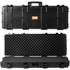image:imageVEVOR Rifle Case Rifle Hard Case with 4 Layers Fullyprotective Foams Lockable Hard Gun Case with Wheels IP67 Waterproof amp Crushproof for Rifles or ShotgunsBlack