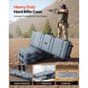 image:imageVEVOR Rifle Case Rifle Hard Case with 4 Layers Fullyprotective Foams Lockable Hard Gun Case with Wheels IP67 Waterproof amp Crushproof for Rifles or ShotgunsGrey