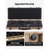 image:imageVEVOR Rifle Case Rifle Hard Case with 4 Layers Fullyprotective Foams Lockable Hard Gun Case with Wheels IP67 Waterproof amp Crushproof for Rifles or ShotgunsKhaki