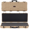 image:imageVEVOR Rifle Case Rifle Hard Case with 4 Layers Fullyprotective Foams Lockable Hard Gun Case with Wheels IP67 Waterproof amp Crushproof for Rifles or ShotgunsKhaki