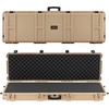 image:imageVEVOR Rifle Case Rifle Hard Case with 4 Layers Fullyprotective Foams Lockable Hard Gun Case with Wheels IP67 Waterproof amp Crushproof for Rifles or ShotgunsKhaki
